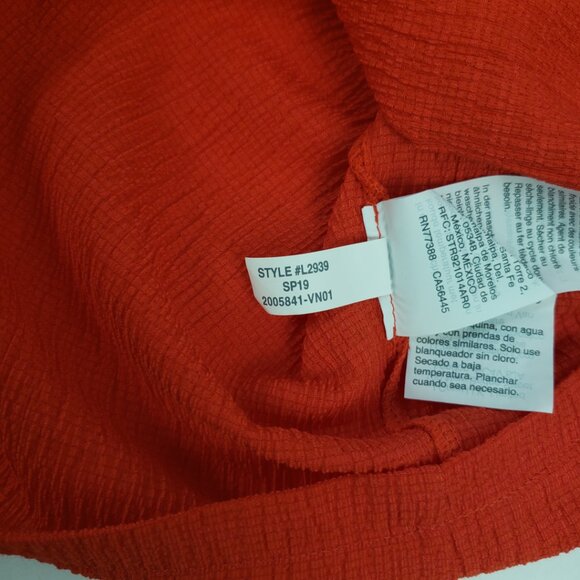 Madewell Texture & Thread XXS Red NWT Womens Blouse Top Spring Summer Fall - Picture 7 of 12